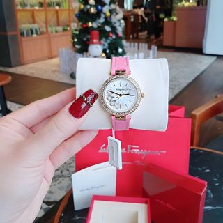 ĐỒNG HỒ NỮ SIÊU CẤP SALVATHORE DÂY DA MÀU MẶT HOA 3D VIỀN ĐÁ FULLBOX