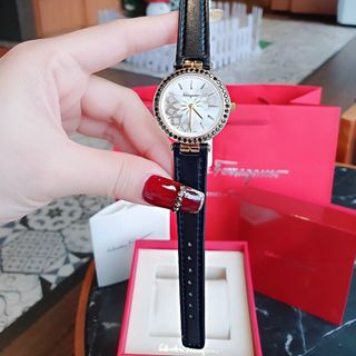 ĐỒNG HỒ NỮ SIÊU CẤP SALVATHORE DÂY DA MÀU MẶT HOA 3D VIỀN ĐÁ FULLBOX