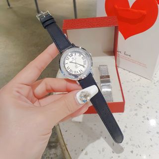 XẢ RẺ SET ĐỒNG HỒ CAO CẤP RODAL CROW DÂY DA TẶNG KÈM DÂY LƯỚI HÃNG