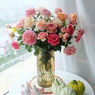 BÌNH CẮM HOA SỌC MÀU HỔ PHÁCH 25CM