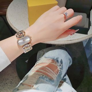 XẢ KHO ĐỒNG HỒ NỮ CAO CẤP PENDI MẶT CHỮ NHẬT DÂY LẮC VIỀN HỘT