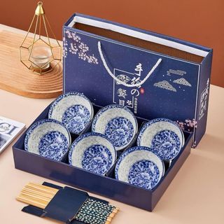 Bát Hoa Cổ - Bộ 6 Chén 6 Đũa (THÙNG 20B)