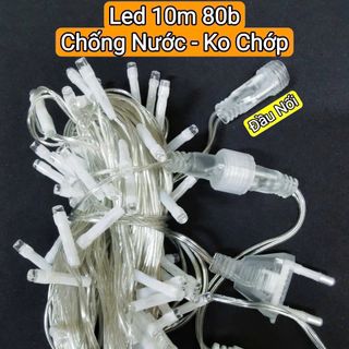 DÂY ĐÈN KO CHỚP MÀU TRẮNG DÀI 10M 80 BÓNG