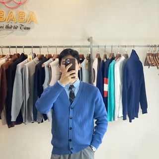Áo len khoác ngoài Cardigan len nam form đẹp màu nhã nhặn chất mềm mại Cardigan-tron - Hà Đinh