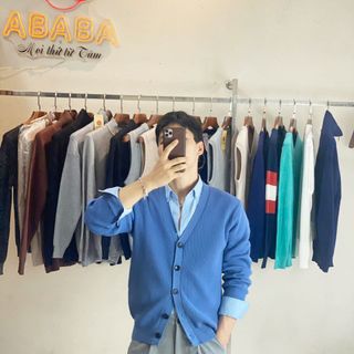 Áo len khoác ngoài Cardigan len nam form đẹp màu nhã nhặn chất mềm mại Cardigan-tron - Hà Đinh