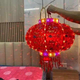 LỒNG ĐÈN LED 3D XOAY 360 #60-42CM