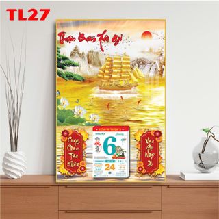 [TTS x Xưởng PN] Lịch Tráng Gương Tết Bính Ngọ Mừng Năm Mới 2026 size 60x90 cm