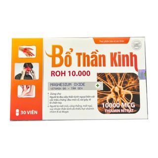Viên uống Bổ Thần Kinh ROH 10.000 giúp bổ sung vitamin, giúp làm dịu thần kinh hộp 30 viên