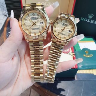 ĐỒNG HỒ NAM NỮ THỜI TRANG RÔLET MẶT LOGO  NIỀNG KHÍA