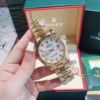 ĐỒNG HỒ NAM NỮ THỜI TRANG RÔLET MẶT LOGO  NIỀNG KHÍA