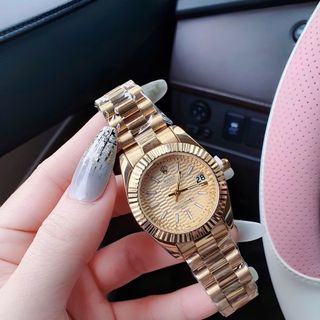 ĐỒNG HỒ NAM NỮ THỜI TRANG RÔLET MẶT LOGO  NIỀNG KHÍA