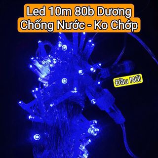DÂY ĐÈN KO CHỚP MÀU XANH DƯƠNG DÀI 10M 80 BÓNG