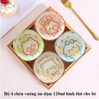 Chén Mắm Sứ Họa Tiết (THÙNG 160C)