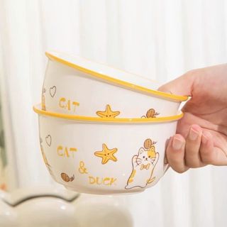 Set 2 Bát Kèm Thìa Chó Mèo ( THÙNG 48B)