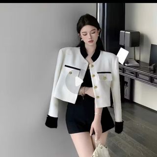 ÁO KHOÁC DẠ NỮ SANG TRỌNG ĐÍNH CÚC NGỌC_ PHONG CÁCH THANH LỊCH