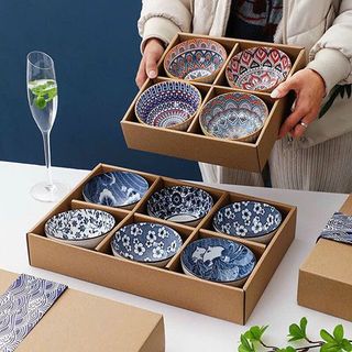 Bát Xanh Hỗn - Bộ 6 Chén 6 Đũa (THUNG 20B)