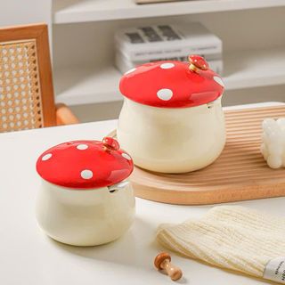 Hũ mỡ hũ chưng âu mỡ nắp nấm đỏ cỡ lớn 1000 ml (THÙNG 24C)