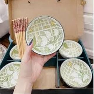 Bát Hoa Linh Lan Cherry - Bộ 6 Chén 6 Đũa (THÙNG 20B)