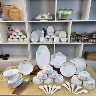 Đĩa 8 Ảo Trắng Trám Hoa Ghi (THÙNG 50C)