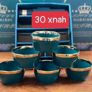 Hộp 6 Bát 6 Đôi Đũa Xanh, Trắng (THÙNG 20B