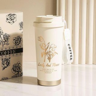 LY GIỮ NHIỆT COFFEE THỜI TRANG FLOWER CUP 500ML
