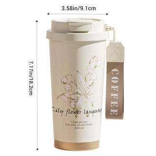 LY GIỮ NHIỆT COFFEE THỜI TRANG FLOWER CUP 500ML
