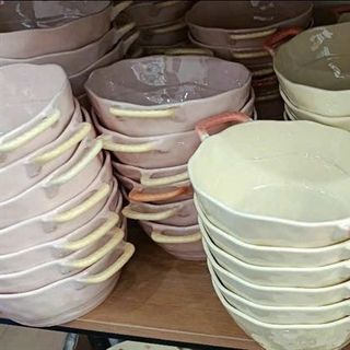 Tô sứ hai tai màu trơn mới cute (THÙNG 50C)