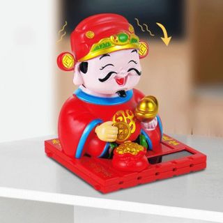 Tượng Thần Tài Cầm Đồng Tiền Vàng