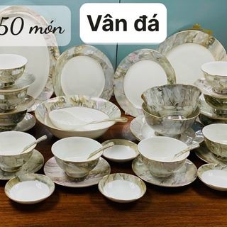 Bộ Bát Đĩa Vân Đá 50SP CC MD (THÙNG 4B)