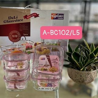 Bộ bát thủy tinh Lạnh Vuông 5 Cái A-BC102/L5 ( THÙNG 8B)