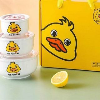 Bộ 3 Bát Sứ Vịt Vàng (THÙNG 20B)