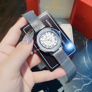 XẢ RẺ HÀNG CAO CẤP ĐỒNG HỒ NỮ RODAL DÂY LƯỚI TRÒN MÁY NHẬT XỊN