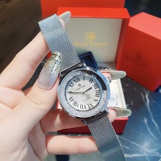 XẢ RẺ HÀNG CAO CẤP ĐỒNG HỒ NỮ RODAL DÂY LƯỚI TRÒN MÁY NHẬT XỊN