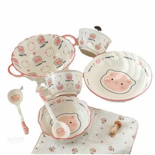 Tô 2 tai 9.5 Heo Hồng Happy Pig GL252 ( THÙNG 30C )