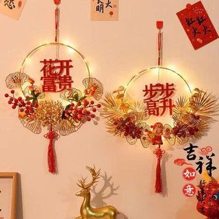 LIỄNG TREO VÒNG HOA ĐÈN LED TRANG TRÍ TẾT