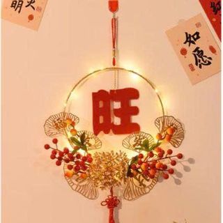 LIỄNG TREO VÒNG HOA ĐÈN LED TRANG TRÍ TẾT