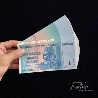 Sỉ Tiền 100 Nghìn Tỷ Zimbabwe Lưu Niệm Thích Hợp Lì Xì Tết, Qùa Tặng , Sưu Tầm