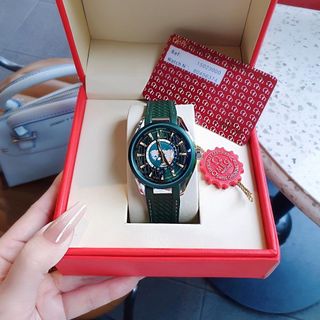 ĐỒNG HỒ NAM CAO CẤP ÔMÊGHA SEAMASTER MÁY CƠ LỘ ĐÁY MẶT XANH LÁ DÂY CAO SU