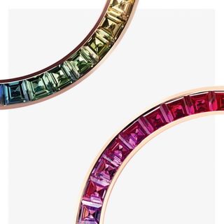 ĐỒNG HỒ NAM CAO CẤP RÔLET RAINBOW BẠC VIỀN ĐÁ NHIỀU MÀU AUTOMATIC