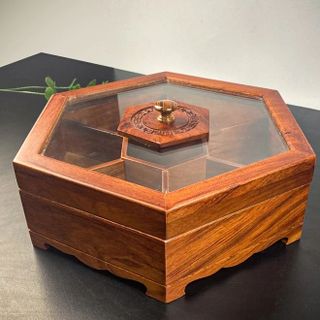 Hộp Mứt Lục Giác / Vuông Ngăn Nắp Thủy Tinh (THÙNG 20C)