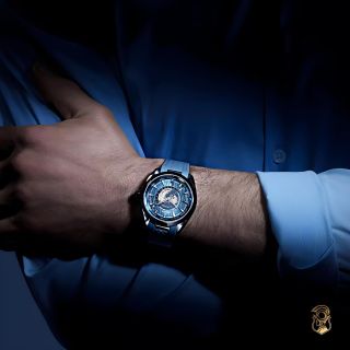 ĐỒNG HỒ NAM CAO CẤP ÔMÊGHA SEAMASTER MÁY CƠ LỘ ĐÁY MẶT XANH NHẠT DÂY THÉP VÀ CAO SU