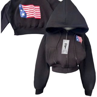 Áo Khoác Croptop In Cờ Mới Về - Thời Thượng và Đẳng Cấp