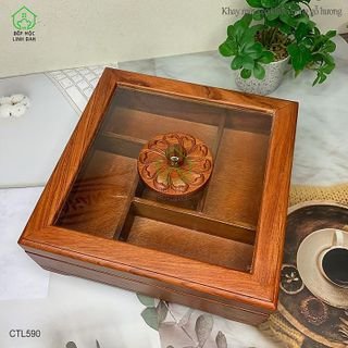 Hộp Mứt Lục Giác / Vuông Ngăn Nắp Thủy Tinh (THÙNG 20C)