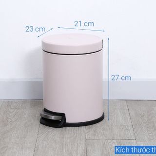 Thùng Rác MACAROON V 6L Trắng (THÙNG 4C)