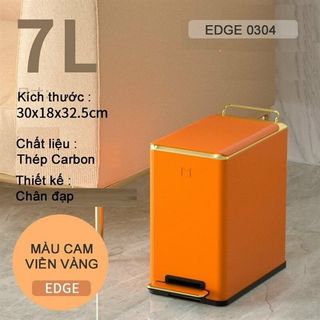 Thùng Rác EDGE 10L Cam (THÙNG 4C)