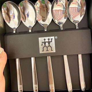 Set 5 Thìa Dài Inox Hộp Đen (THÙNG 100B)