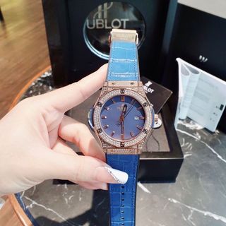 SIÊU SALE ĐỒNG HỒ NAM CAO CẤP HULOT VIỀN ĐÁ MÁY PIN