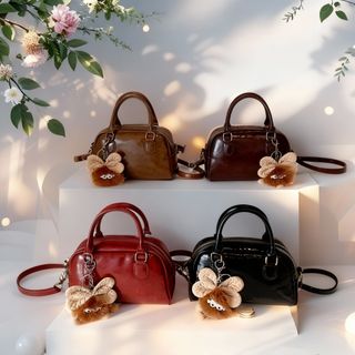 TÚI XÁCH NỮ DÁNG BẦU HÀN QUỐC TẶNG MÓC KHÓA HOA W782 - WINNIE HOUSE