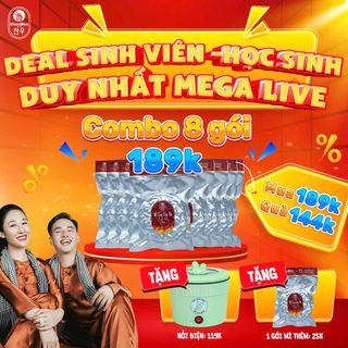 COMBO GIÁ SỐC - 8 GÓI (TẶNG NỒI + TẶNG 1 GÓI + TẶNG 2 CẤP ĐỘ)