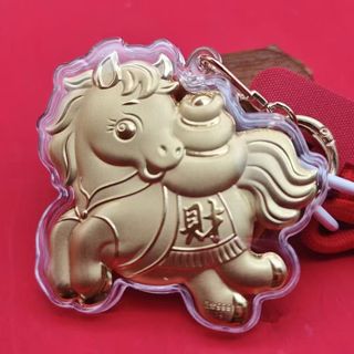 Móc Khoá Ngựa Mạ Vàng (T100-10K)